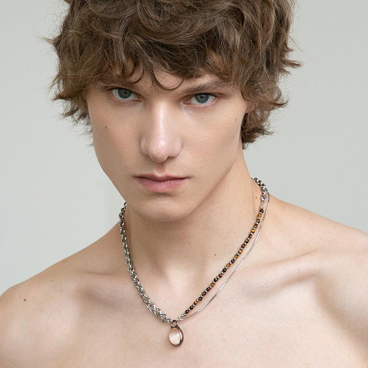 Distressed Crystal Pendant Necklace - Uniqvibe