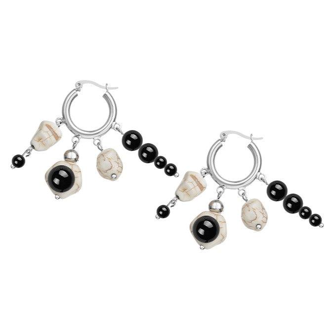 Irregular Skeleton Pearl Earrings - Uniqvibe