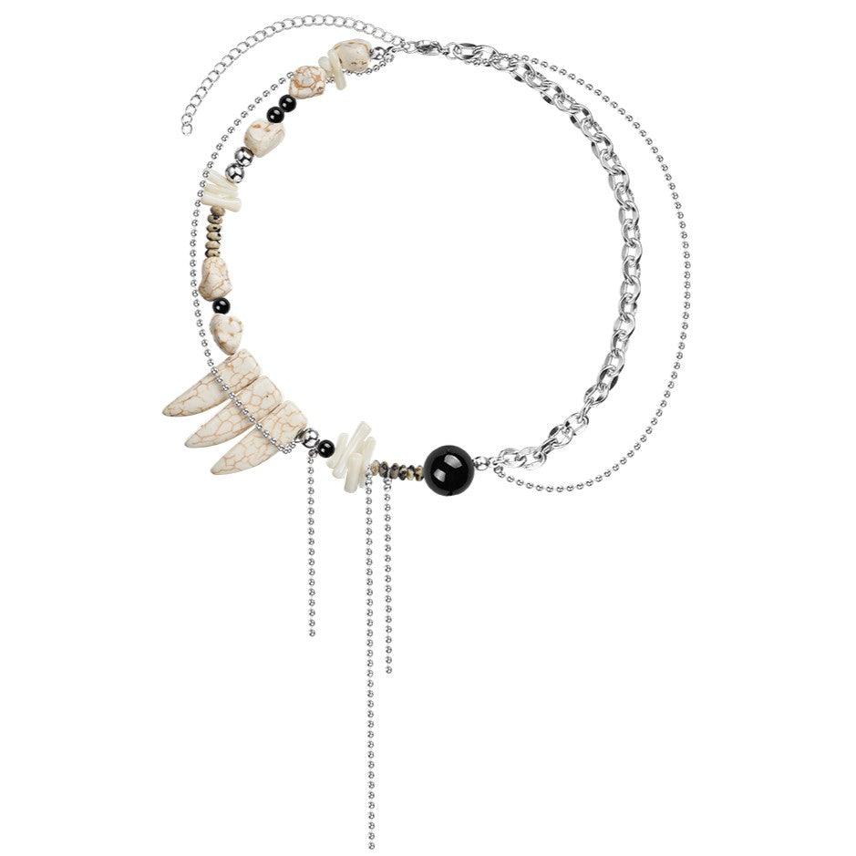 Long Tooth Skeleton Multi-layer Necklace - Uniqvibe