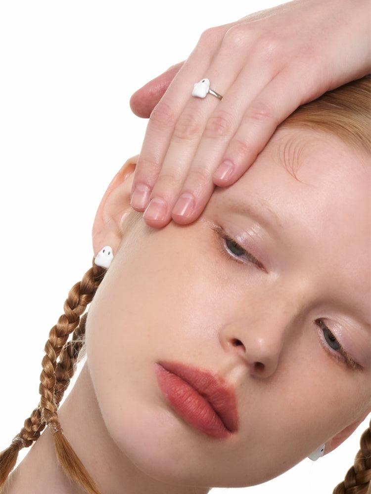 MINI Ghost Enamel Earrings/Ear Cuffs - Uniqvibe