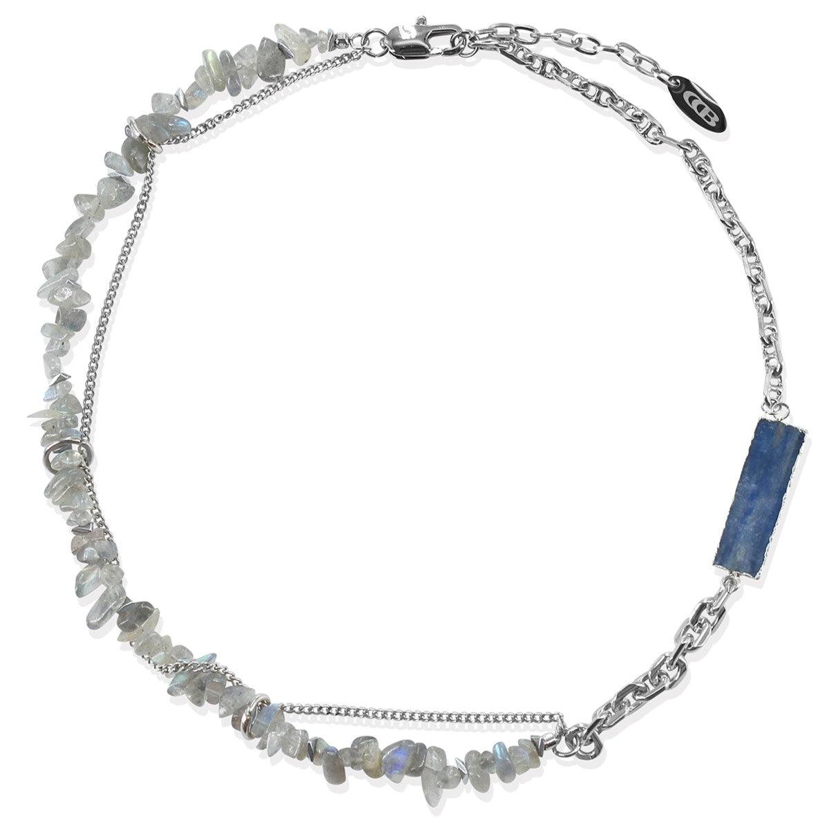 Moonstone and Kyanite Necklace - Uniqvibe