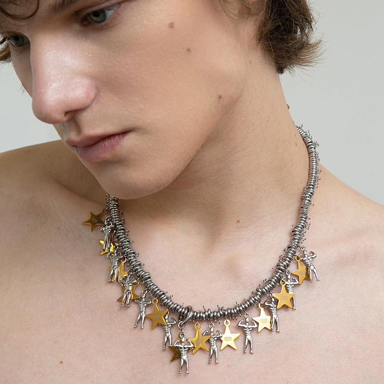 Muscle Men Star Pendant Complex Necklace - Uniqvibe