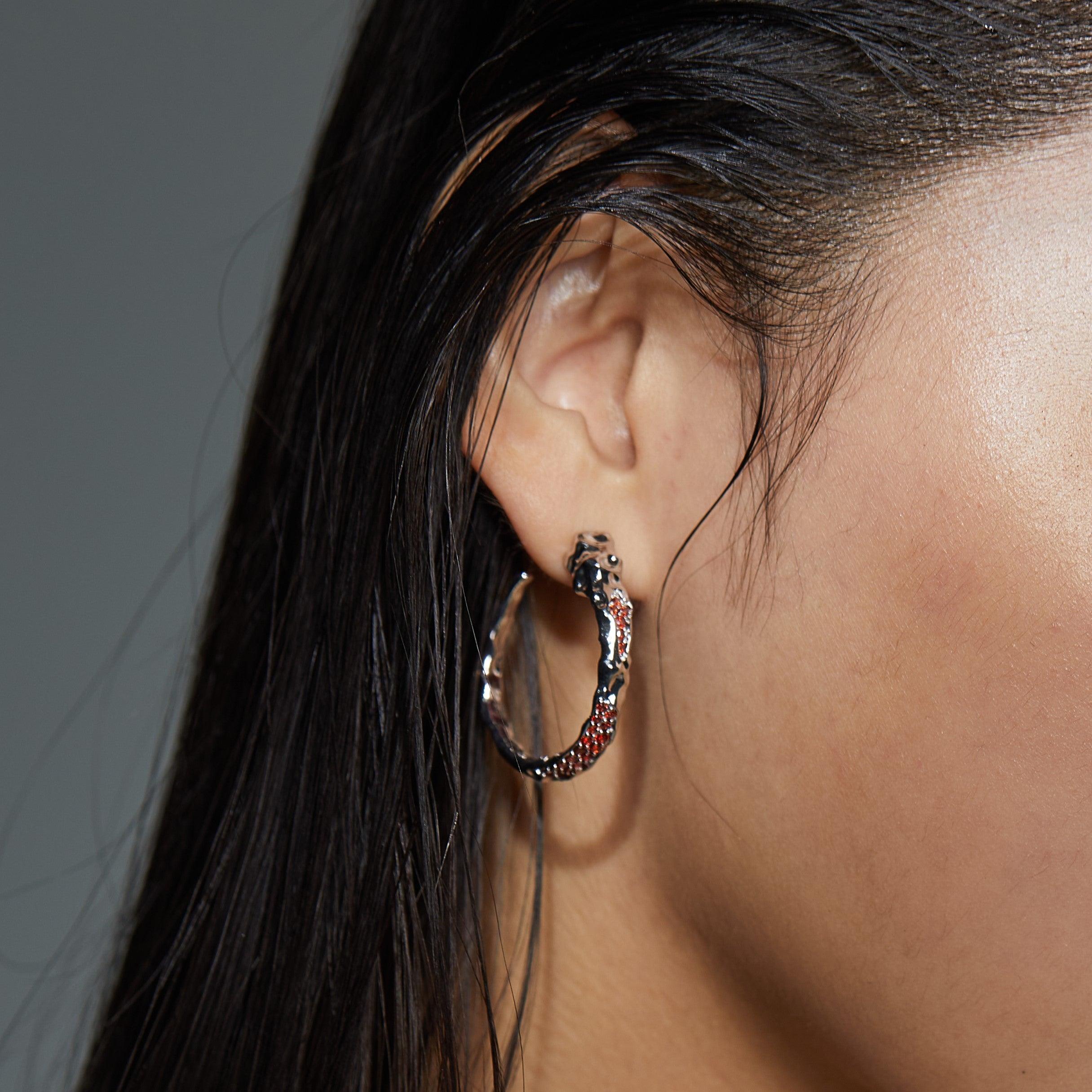 Rib Ear Hoops - Uniqvibe