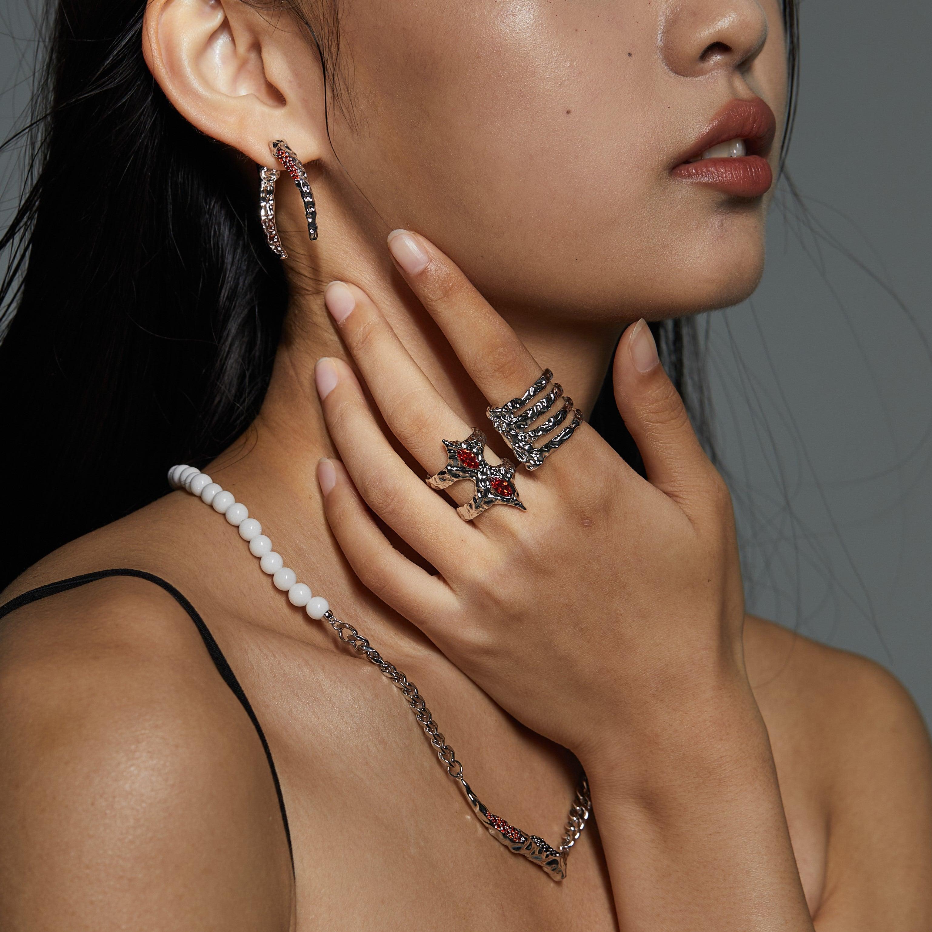 Rib Earrings - Uniqvibe