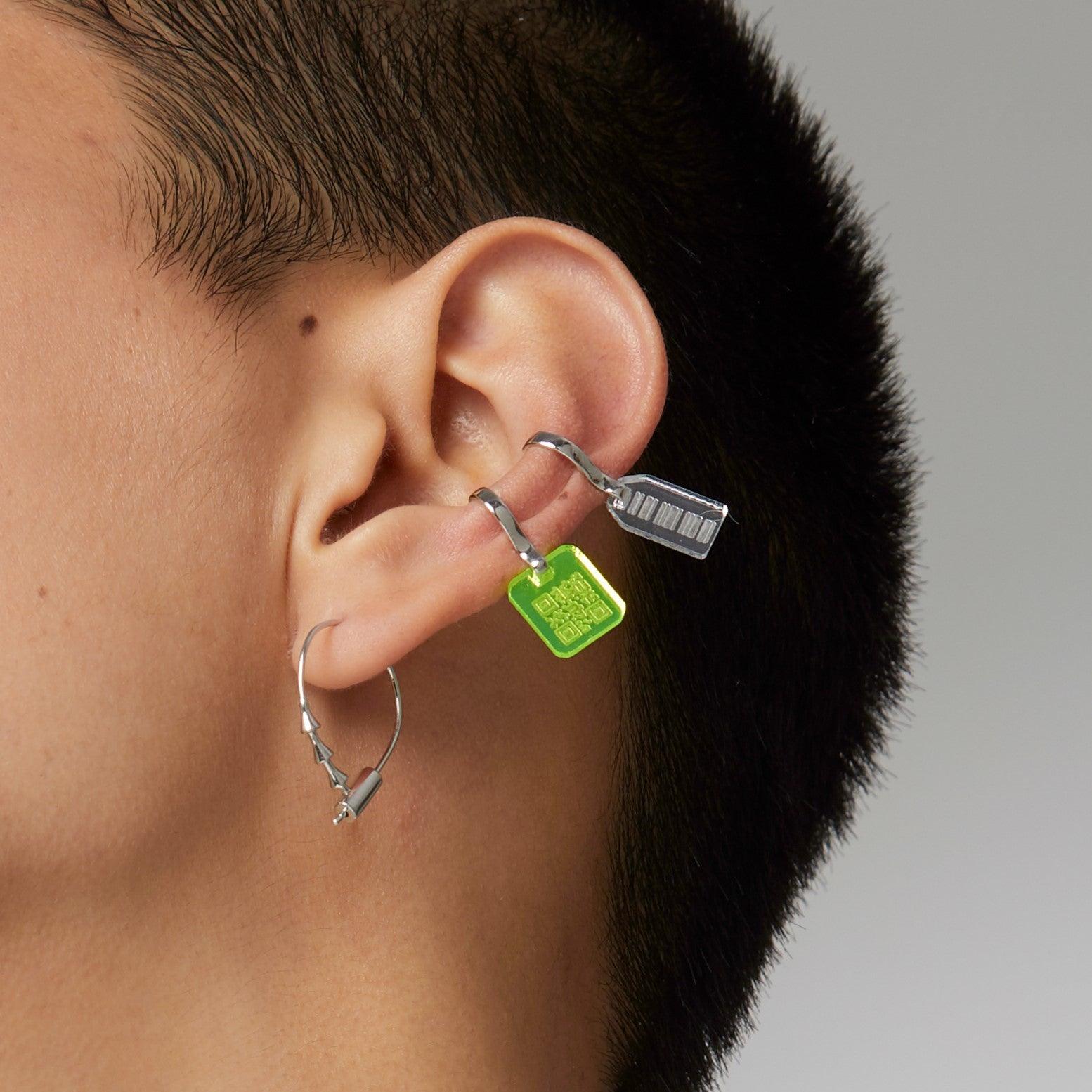 Tag Silver Ear Cuffs - Uniqvibe