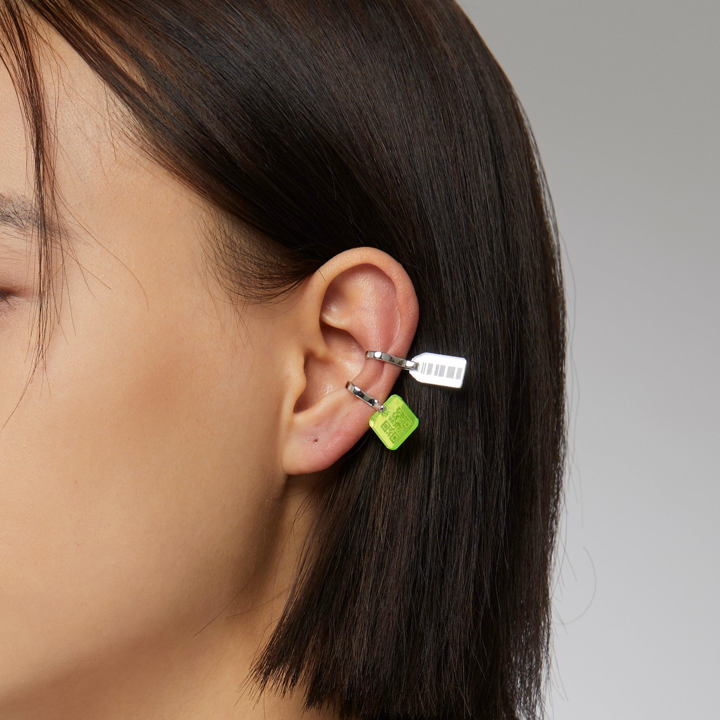 Tag Silver Ear Cuffs - Uniqvibe