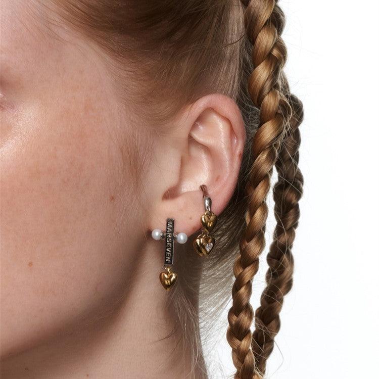 Three Small Golden Heart Open Adjustable Ring/Ear Cuffs - Uniqvibe