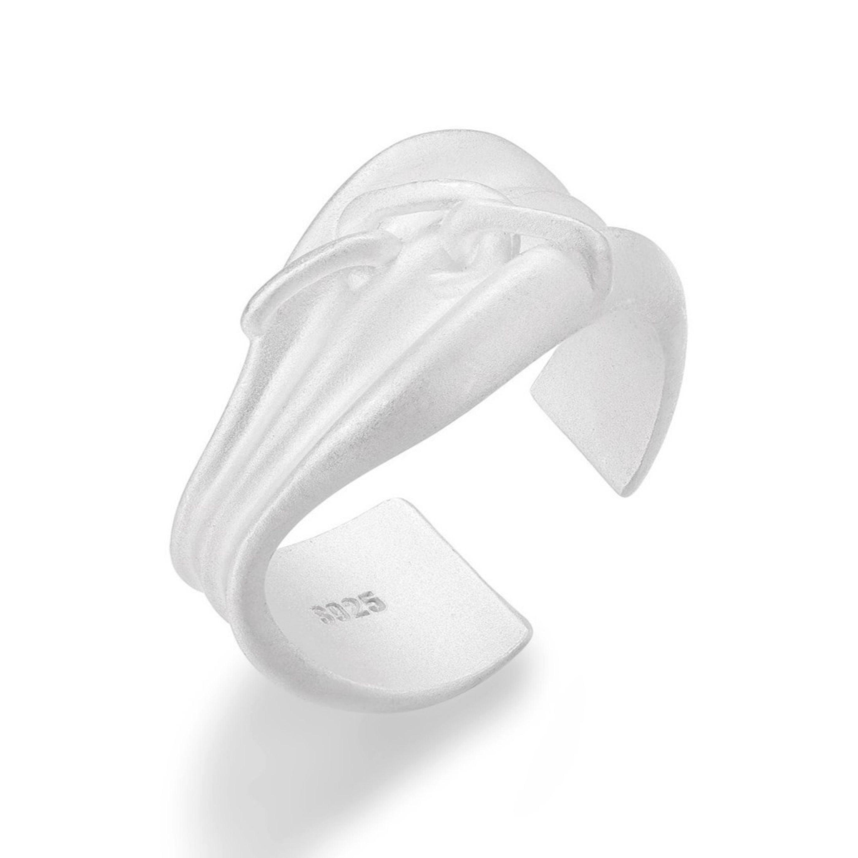 White Sand Sterling Silver Couple Ring (small) - Uniqvibe