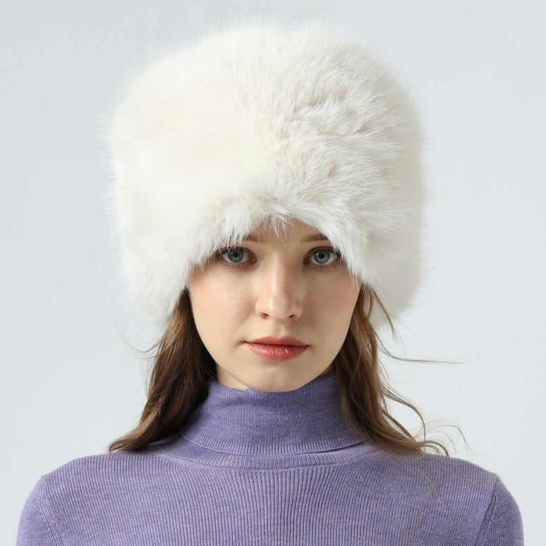 Faux Fur Thick Headband Fluffy Winter Warm Hat
