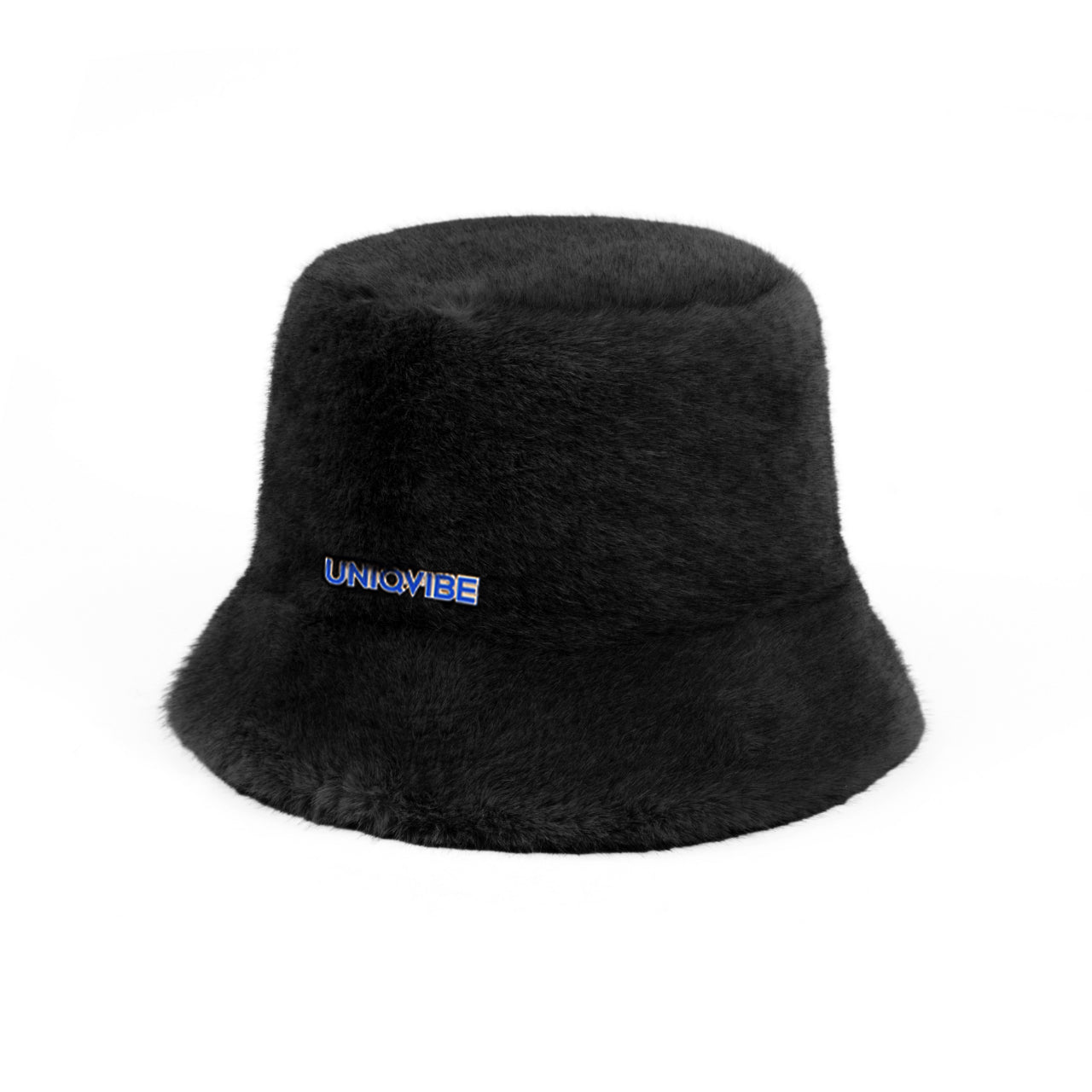 Faux Fur Imitation Mink lacquered Metal Brooch Bucket Hat