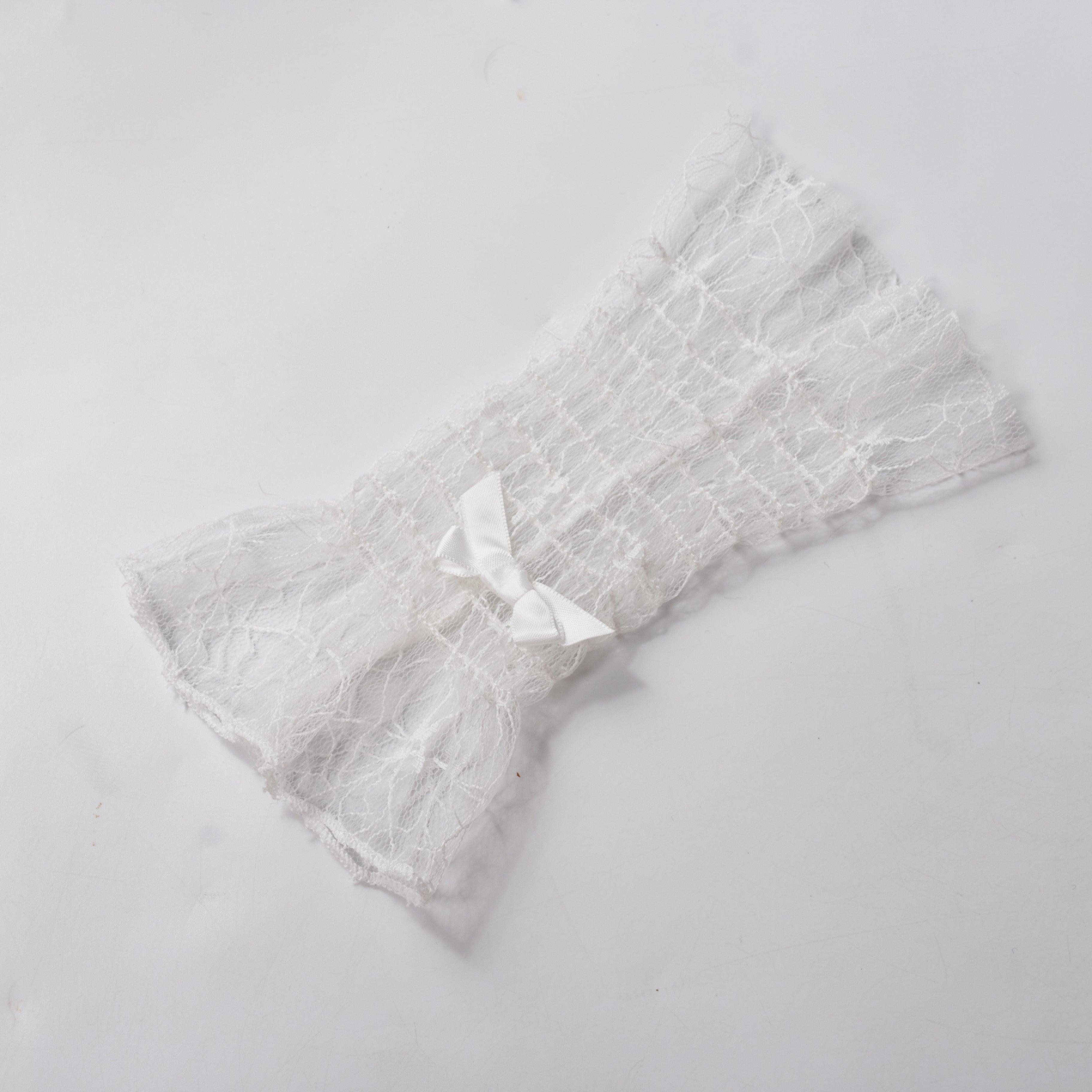 Black/white lace tulle bow short sleeve sleeves - Uniqvibe