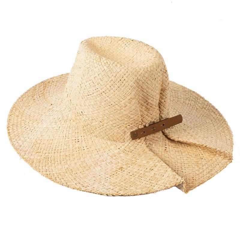 Camel Belt Buckle Jazz Beach Hat Braided Beige Straw Hat - Uniqvibe