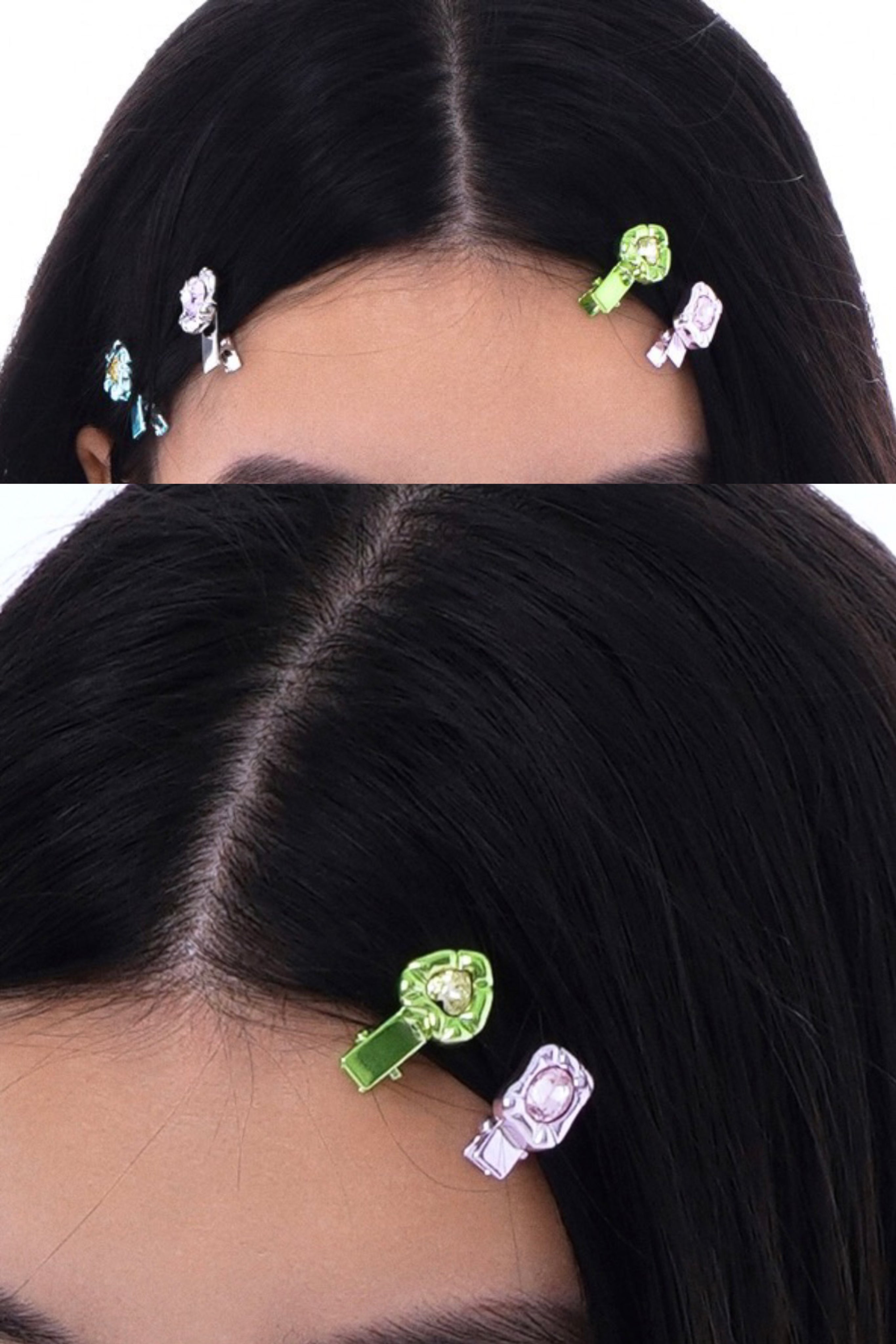 Colorful Metal Diamond Cute Hair Clips - Uniqvibe