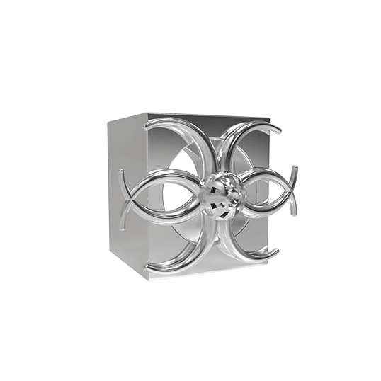 Cube Crescents Open Adjustable Ring - Uniqvibe