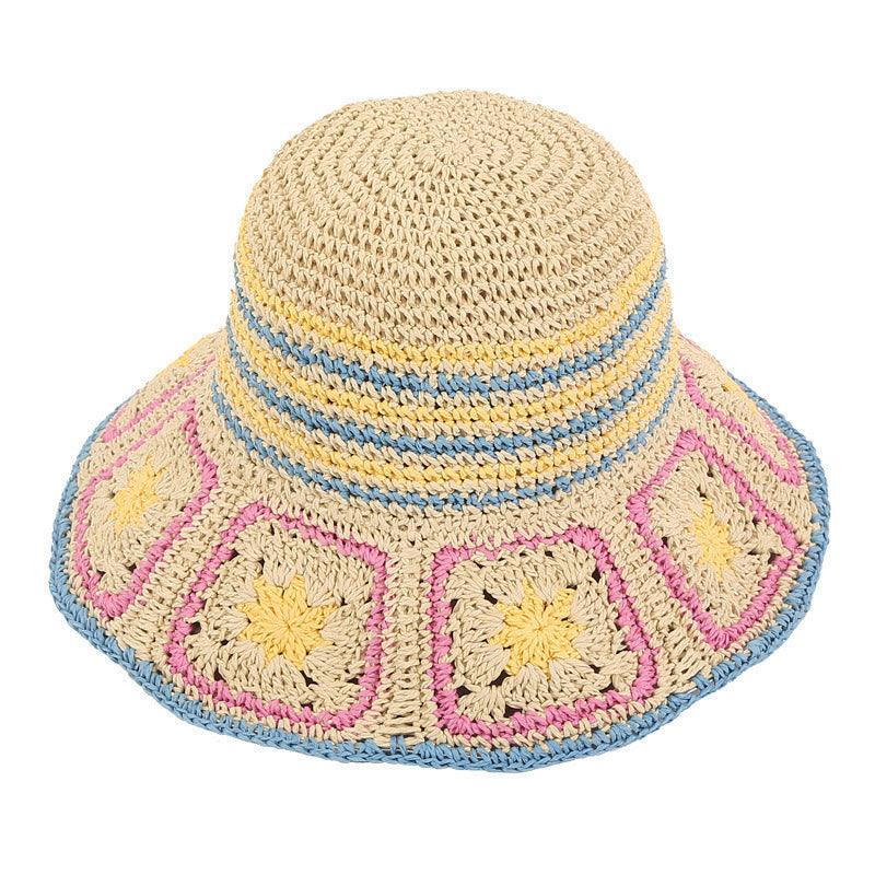 Flower Straw Beach Bucket Hat - Uniqvibe