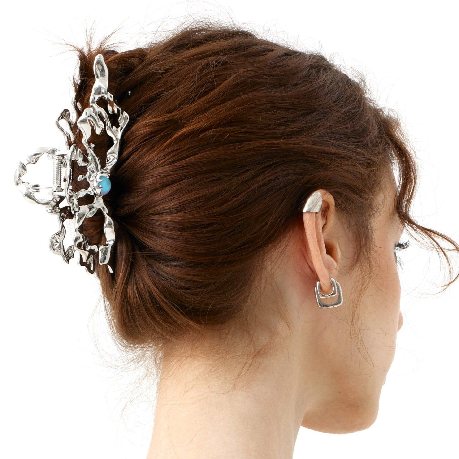 Metal Moonstone Hair Claw Clips - Uniqvibe