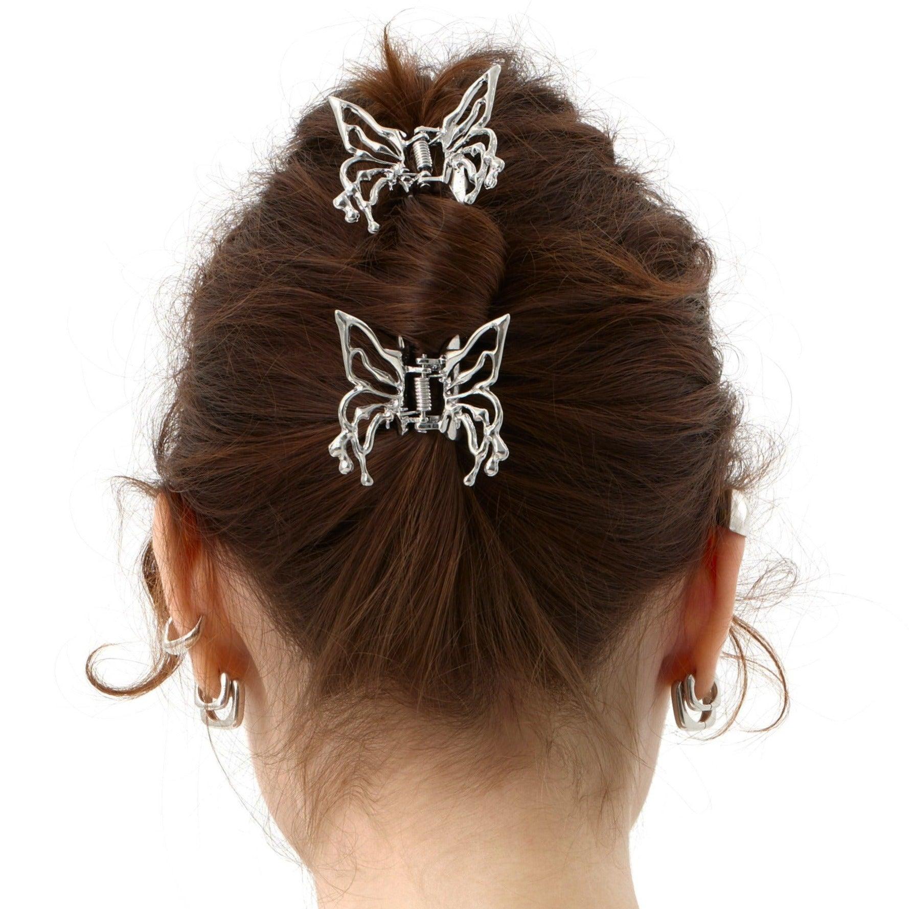 Metal Small Butterfly Hair Claw Clips - Uniqvibe