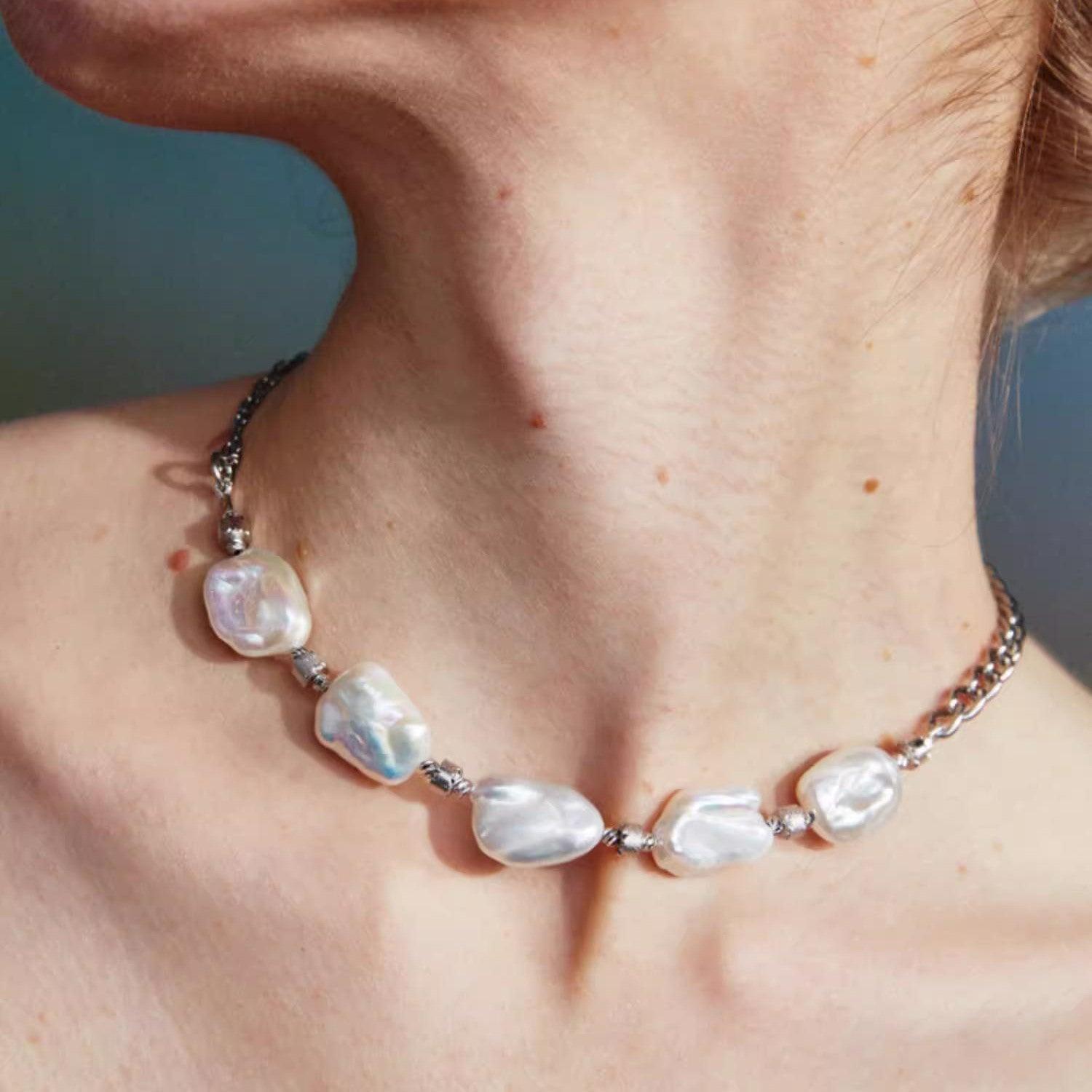Nature Baroque Pearl Necklace - Uniqvibe