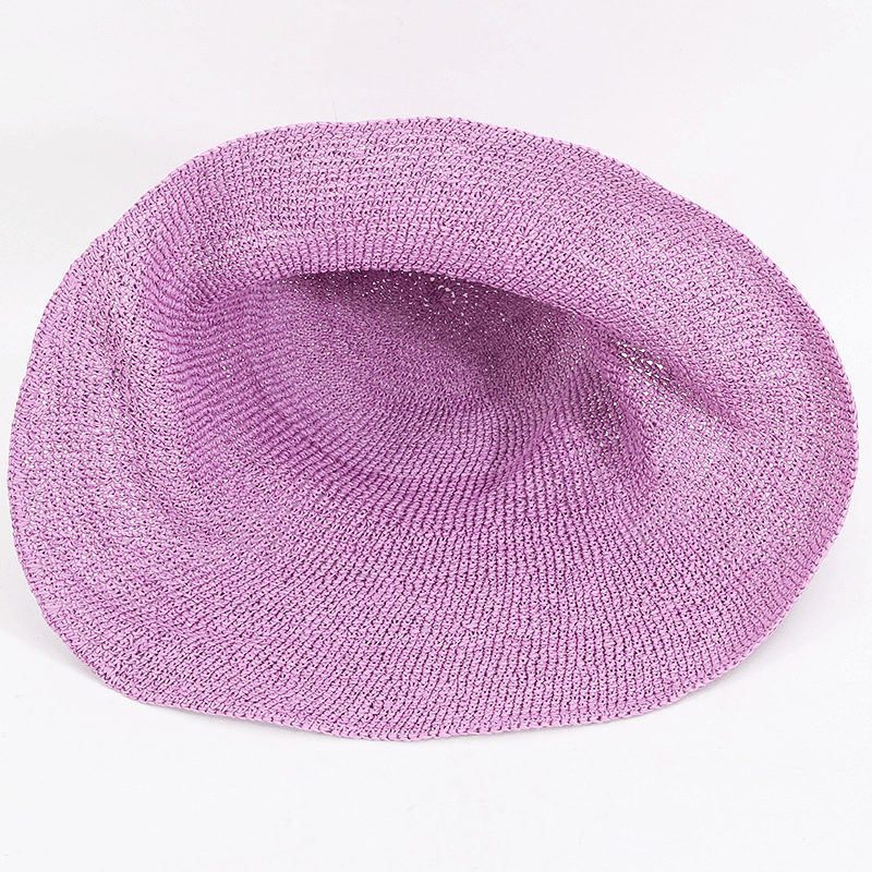 Pink Straw Beach Bucket Hat - Uniqvibe