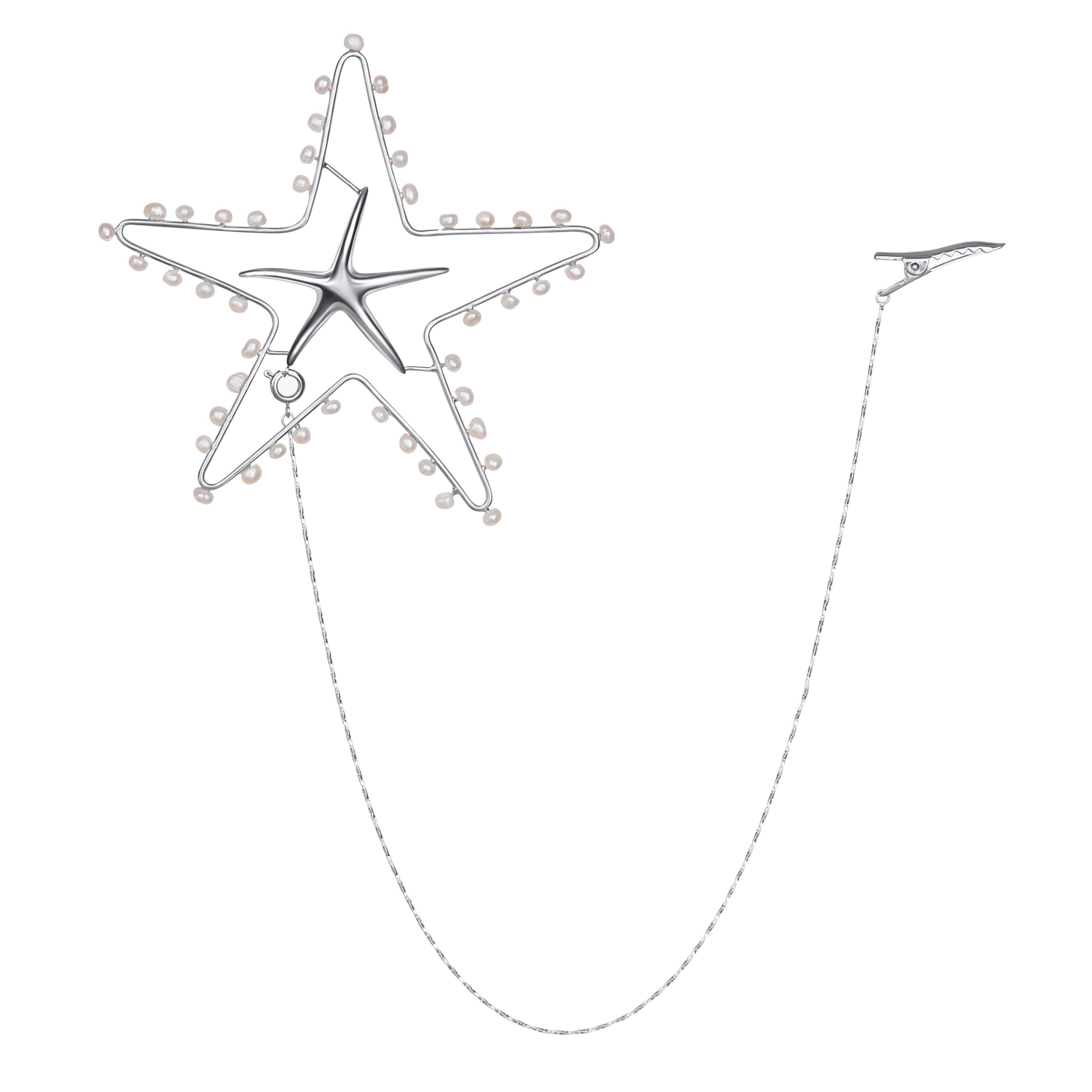 Starfish Baroque Pearl Brooch - Uniqvibe