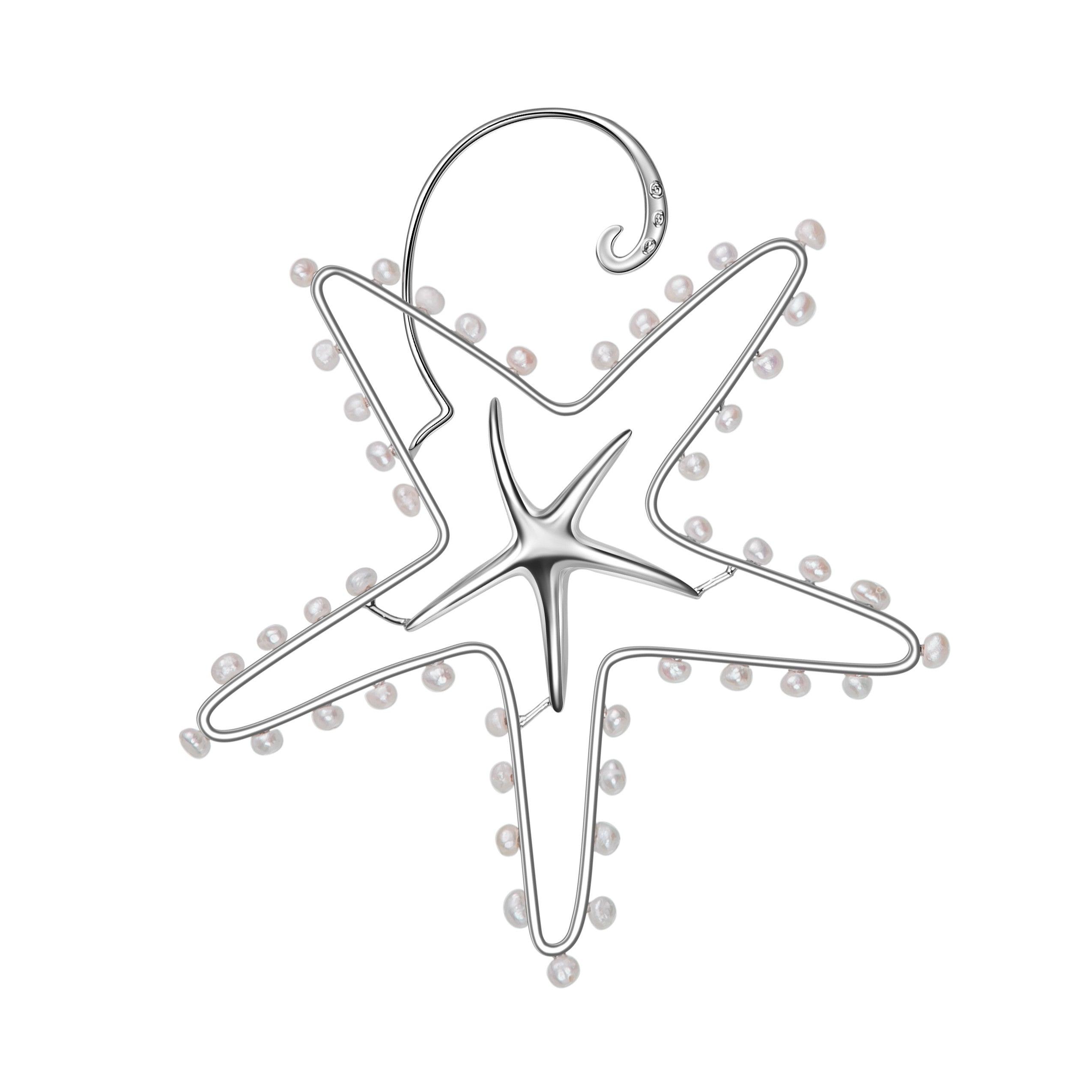 Starfish Baroque Pearl Ear Cuff - Uniqvibe