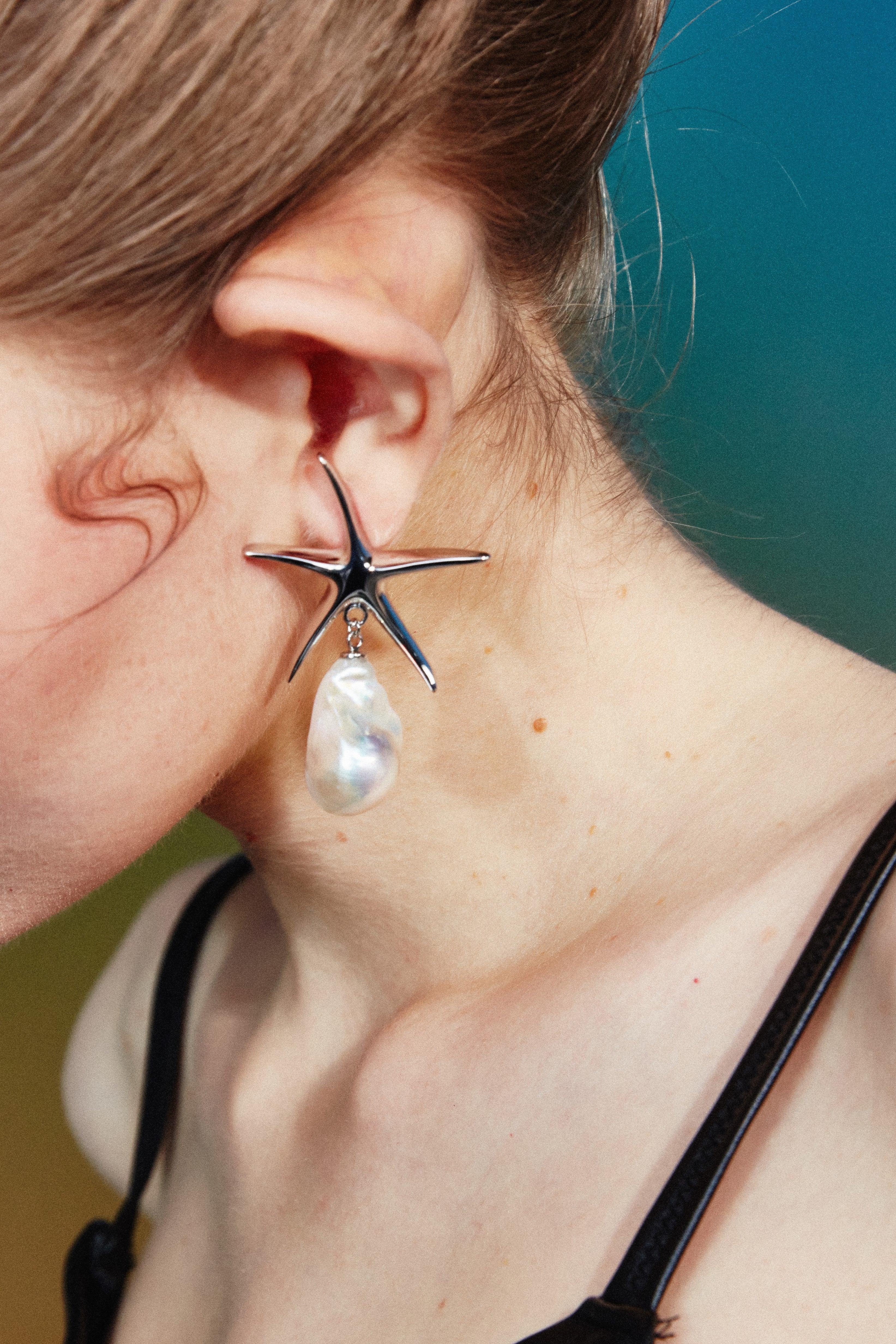 Starfish Nature Baroque Pearl Earring - Uniqvibe