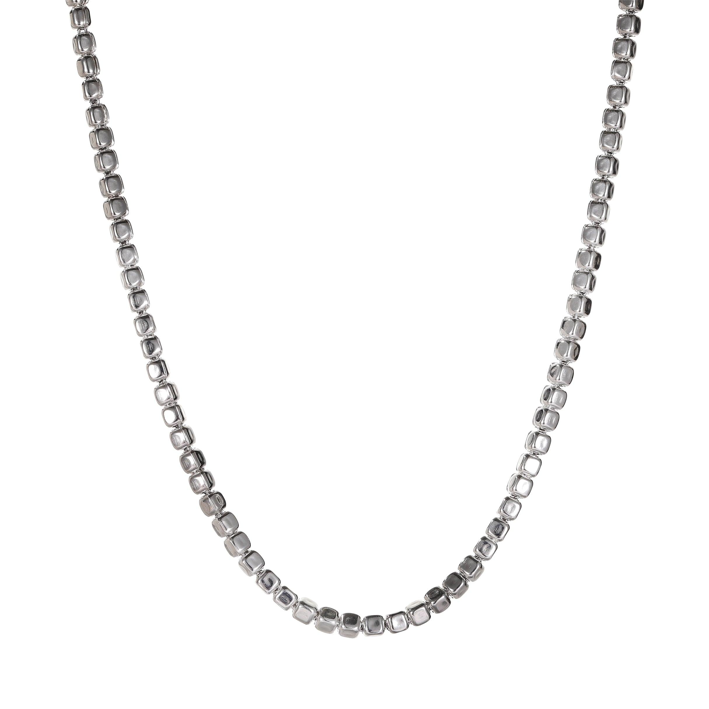 Sterling Silver Square Daily Necklace - Uniqvibe