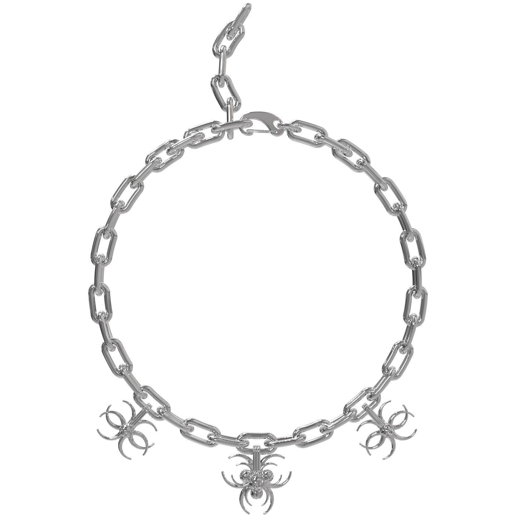 Thin Chain Mechanical Crescents Necklace - Uniqvibe