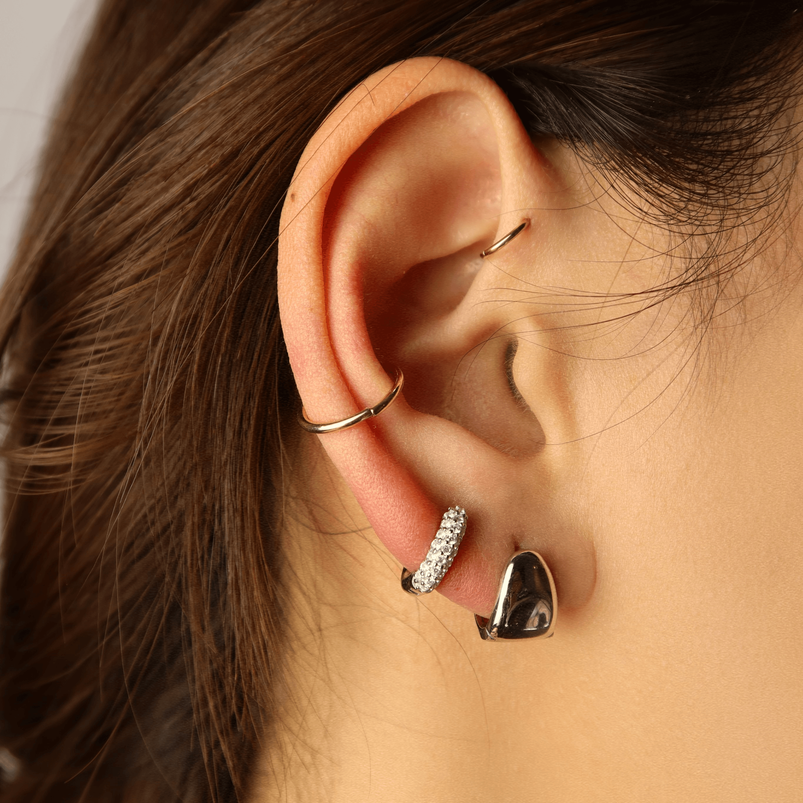 V Shap Daily Anti-allergy Silver Earrings - Uniqvibe
