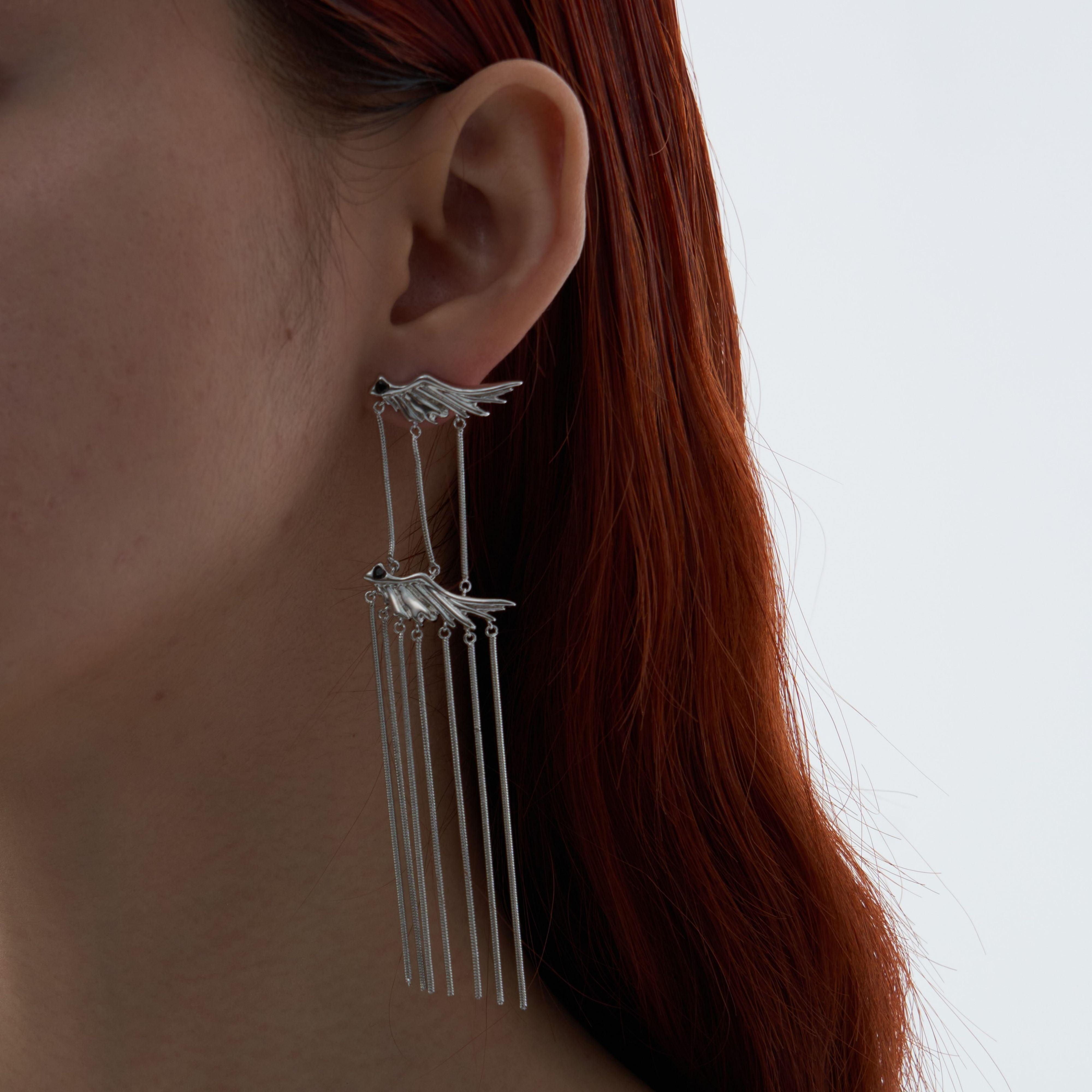 Wing Tassel Earrings - Uniqvibe