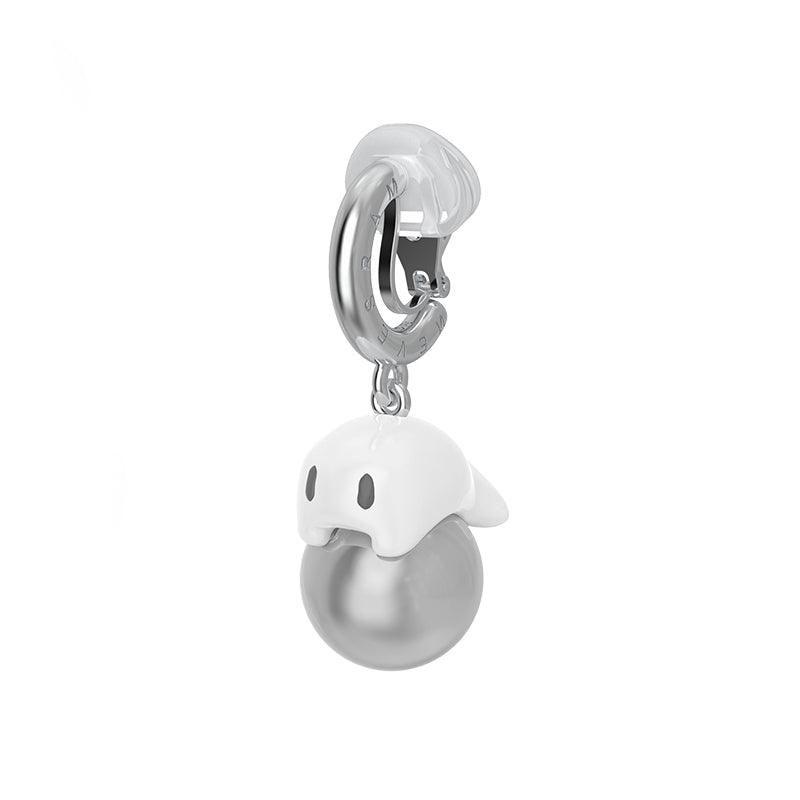 Grey Pearl Ghost Earrings/Ear Cuffs - Uniqvibe
