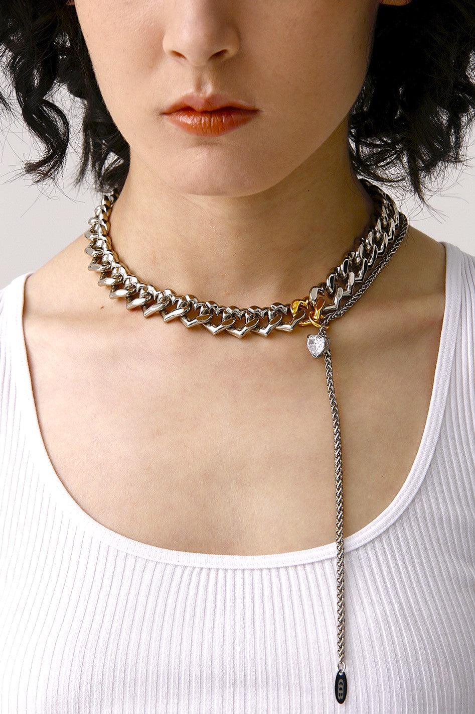 Heart-Shaped Cuban Necklace - Uniqvibe
