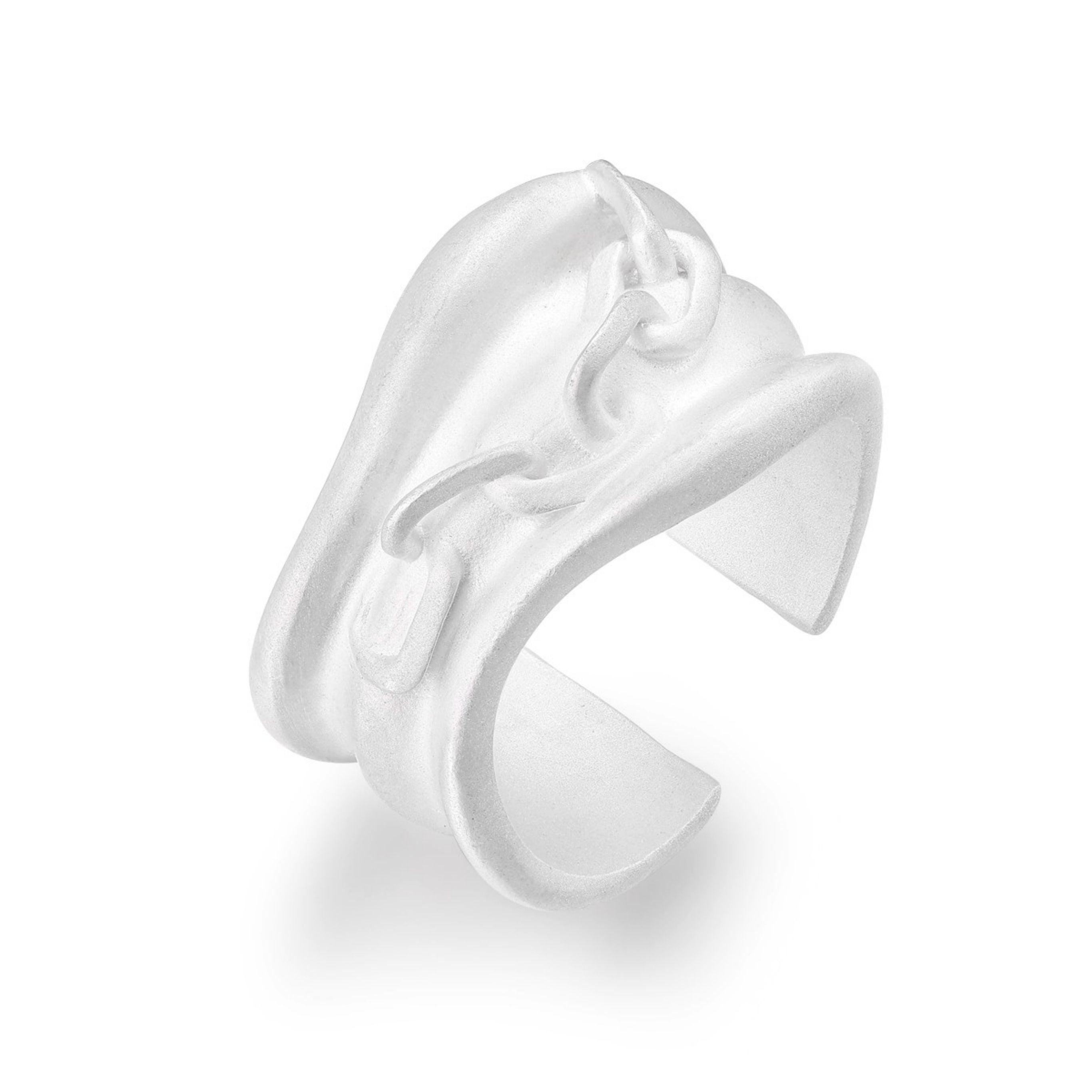 White Sand Sterling Silver Couple Ring (large) - Uniqvibe